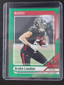 Drake London 2024 Panini Donruss Green Press Proof Card #229 - Picture 1 of 2