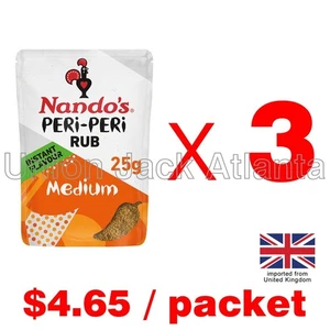 Nando's Peri Peri Rub Medium (25g x 3) Ablaufdatum 10/2026 - Import aus UK - Bild 1 von 8