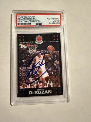 Topps McDonald's All-American 2008 firmado por DeMar DeRozan #DD (PSA auténtico Foto 1 de 2