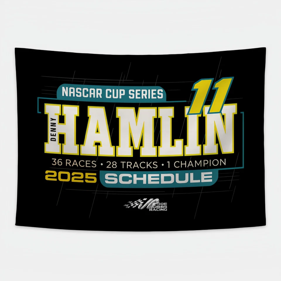 Bandera de pared Denny Hamlin #11 2025 Nascar Cup Series Car Racing 3x5 ft Foto 1 de 1