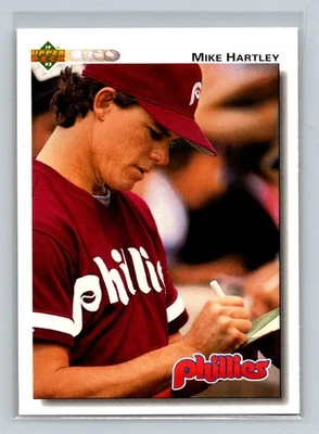 1992 Upper Deck #613 Mike Hartley Philadelphia Phillies Baseball Card - Image 1 of 2