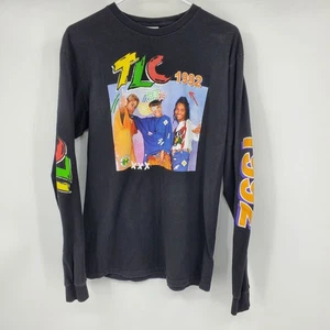 Camisa Retro Vintage Colores Cruzados TLC 1992 Hip Hop Gráfico Años 90 Y2K Mediana Grunge - Imagen 1 de 11