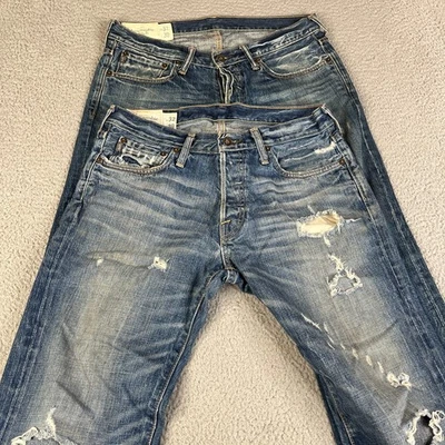 Lot of 2 Abercrombie Fitch Jeans Mens 32x30 Horton Classic Straight Distressed - Image 1 of 4