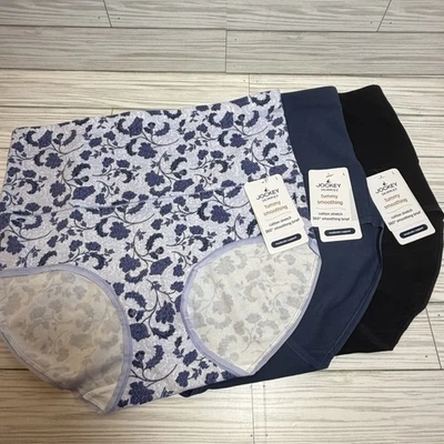 3 Pairs Jockey Skimmies Tummy Smoothing High Waisted Cotton Stretch Briefs - Image 1 of 4