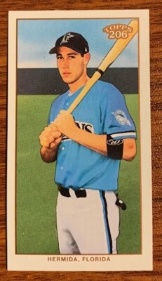 2002 Topps T206 Sweet Caporal Black Mini #424 Hermida Marlins Free shipping - Image 1 of 2