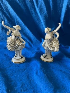 Metzler & Ortloff Porzellan Figur Figuren Zwei Tänzerinnen Frau Frauen Art Deco - Picture 1 of 16