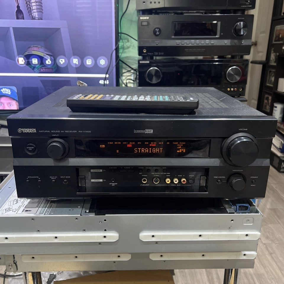 YAMAHA RX-V1400 A/V NATURAL SOUND HOME THEATER SURROUND 6.1 CHANNEL RECEIVER - Image 1 of 4
