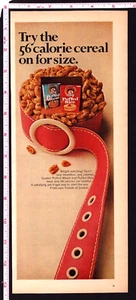 1969 trigo inflado Quaker, anuncio impreso de colección, cinturón, prueba 56 calorías cereal para tamaño - Imagen 1 de 1