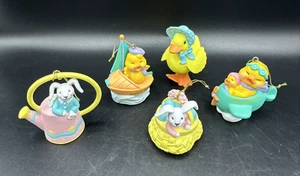 Vintage Avon (2) Easter Eggspression Ornaments (2) Busy Bunny Ornaments & a Duck - Picture 1 of 22