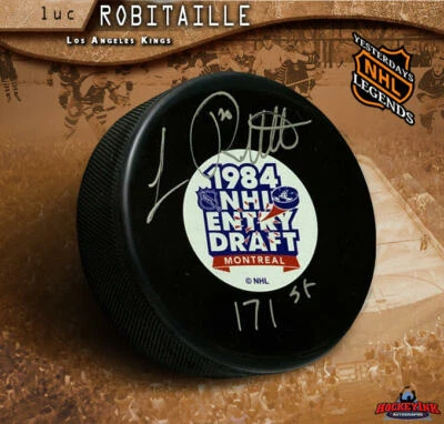 Draft de la NHL 1984 LUC ROBITAILLE autografiado - Los Angeles Kings - 171º Foto 1 de 2