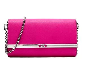 Michael Kors Tasche Handtasche Schultertasche Mona LG EW Clutch Leder D.Fuchsia - Bild 1 von 15