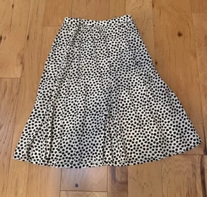 Vintage Polka Dot YSL Yves Saint Laurent Rive Gauche Skirt Paris Size 44 - Picture 1 of 13