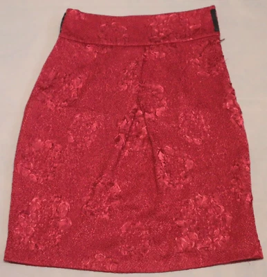 Falda vintage años 90 PINGÜINO por MUSINGWEAR frambuesa texturizada talla 2 (26W x 22,5L Foto 1 de 4