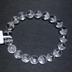 9.5mm Natural white Phantom Ghost Garden Quartz Crystal Beads Bracelet AAA - Picture 1 of 9