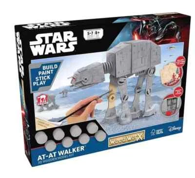WoodWorX Star Wars AT-AT Walker 3D Wooden Model Kit Build with Paints DIY build - Image 1 of 4