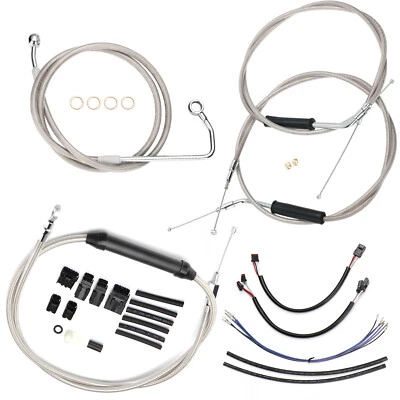 Kit de cable extendido de barra Harley 14" para Softail Fat Boy Deluxe 2011-2015 con ABS Foto 1 de 4