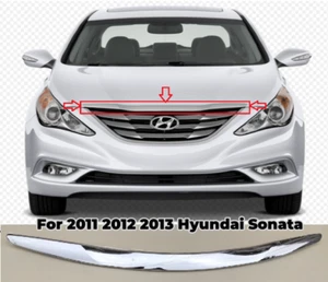 Upper Front Hood Moulding Trim Molding For 2011-2013 Hyundai Sonata Sedan Chrome - Picture 1 of 10