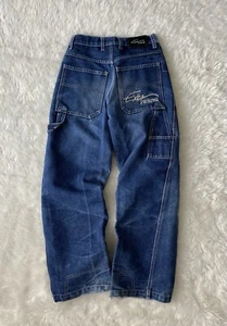 Vintage 90s Y2K EXCO Jeans Patch Skater Baggy Jeans Size 10 Kids Jeans - Imagen 1 de 10