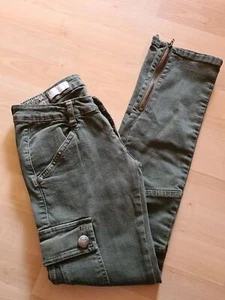 Machine Nouvelle LOLA Ankle Zip Slim Cargo Jeans Womens Size 26 x 29" Inseam - Picture 1 of 9