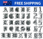 White Old English Alphabet Letters Numbers Embroidered Patches Embroidery Patch
