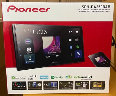Pioneer SPH-DA250DAB Apple CarPlay Android Auto Bluetooth DAB Radio Car Stereo - Image 1 of 3