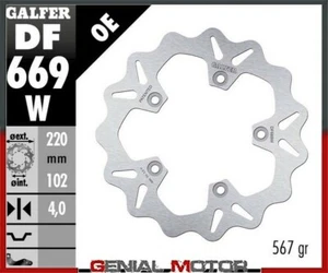 Galfer Rear Brake Disc WAVE FIXED 220x4mm APRILIA SL 1000 FALCO 2000 - Picture 1 of 1