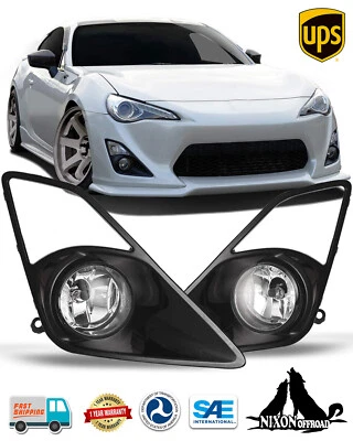 Fog Lights For 2013-2016 Scion FR-S Toyota 86 Bumper Lamps w/Wiring Switch Kit - Image 1 of 4