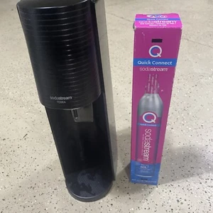 Black Sodastream Machine Terra With NEW Quick Connect CO2 Cartridge. - Picture 1 of 8