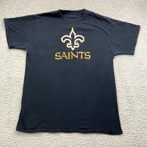 New Orleans Saints Herren T-Shirt Medium schwarz 100 % Baumwolle Who Dat Nation - Bild 1 von 7