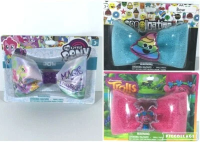 Lazos para el cabello Emoji My Little Pony and Trolls Amapola Niñas Rosa Lote de 3 Nuevos Foto 1 de 4
