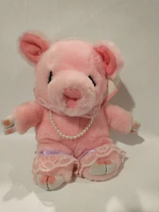 Marquel Ltd 1986 Vintage Pink Pig Plush With Hat Hat 10” Very Rare Made In Korea - Bild 1 von 6
