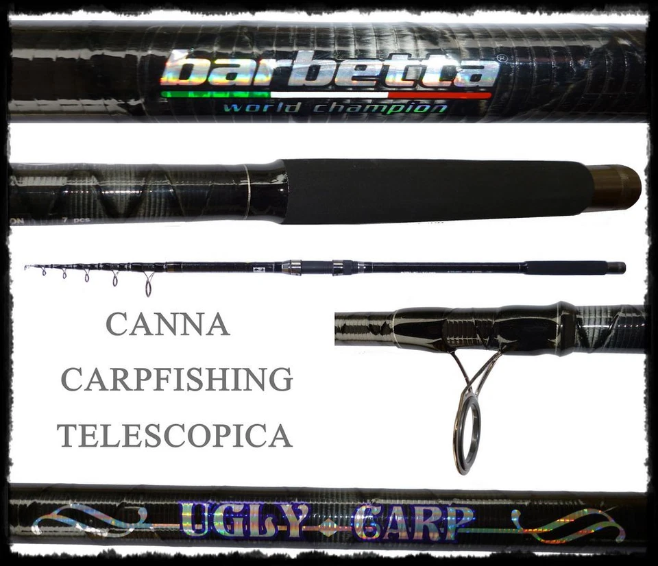 canna da pesca ugly in carbonio carpfishing storione telescopica surfcasting - Immagine 1 di 1