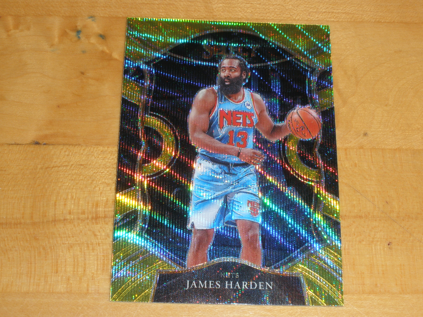 2020-21 Panini Select Concourse Level Gold Wave Prizm #12 James Harden