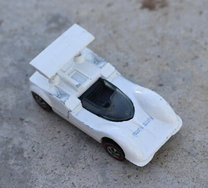 Vintage 1968 Mattel Hot Wheels Redline Chaparral 26 w/ Spoiler White Diecast Car - Picture 1 of 7