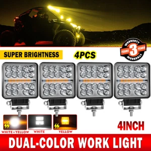 4pcs 4inch LED Work Pods Light Fog Driving Offroad White/Strobe Amber Spot Flood - Picture 1 of 10