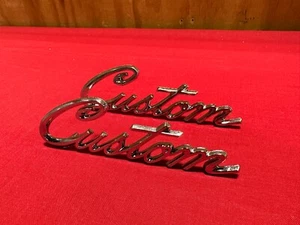 NOS 1968 FORD GALAXIE CUSTOM QUARTER PANEL EMBLEMS C8AB-62291B62-B - Picture 1 of 5