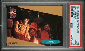 PSA 9 - 1991 Pro Set SuperStars MusiCards Jimi Hendrix #11 - R&R HOF - Imagen 1 de 2