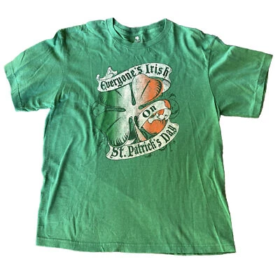 Camiseta Everyone’s Irish On St. Patrick’s Day Talla L Verde Para Hombre Manga Corta Suerte Foto 1 de 4