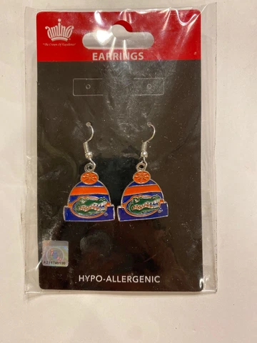 Official NCAA Licensed FLORIDA GATORS Pair Team Logo Dangle Earrings~NEW Cover