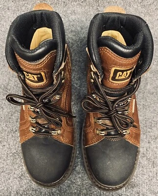 Caterpillar Mens Manifold Brn Leather WP Insulated Steel Toe Work Boots Sz 8.5m - Image 1 of 4
