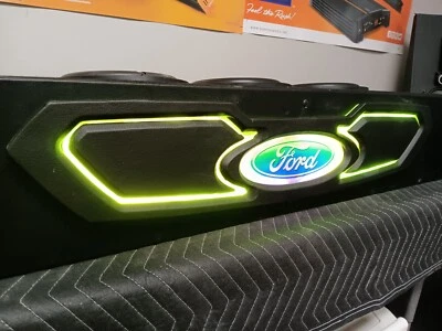 Custom Ford Speaker Box 8in Quantum Audio Subs - Image 1 of 4