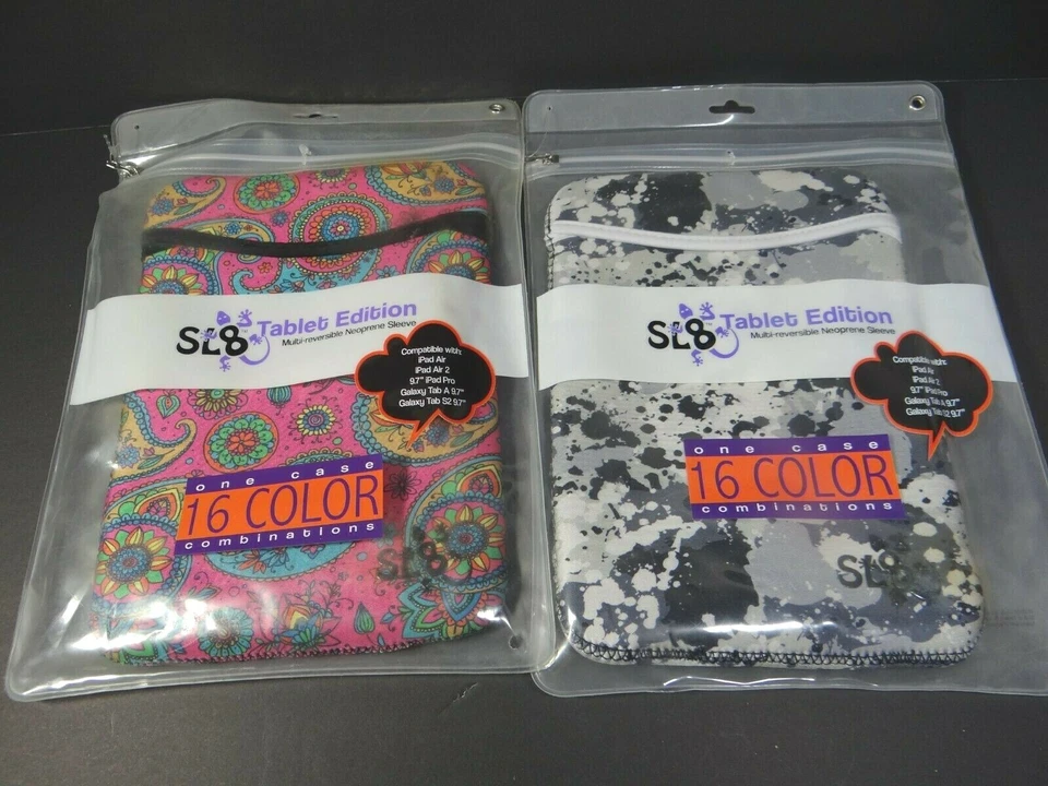 Slick Lizard SL8 Tablet 2 Reversible Neoprene Sleeve Case Ipad Air Samsung 9.7" - Image 1 of 4