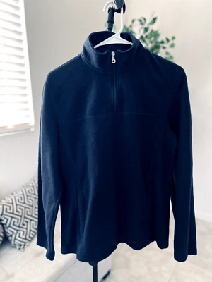 Croft & Barrow Jacket, Men's Size Small, Navy Blue, Quarter Zip, Fleece, Casual - Image 1 of 4