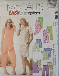 McCalls 4099 Sewing Pattern Misses Top Pants Shorts Size 12 14 16 18 Uncut - Picture 1 of 3