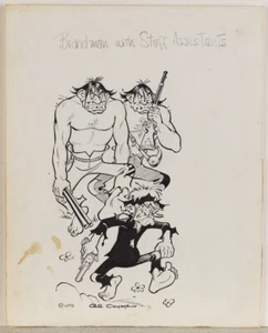 AL CAPP LI'L ABNER THE SCRAGGS ORIGINAL COMIC KUNST SPEZIALILLUSTRATION - Bild 1 von 1