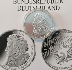 10 Euro Gedenkmünze Silber 2006 Silber 250. Geb. Mozart in Kapsel - Bild 1 von 2