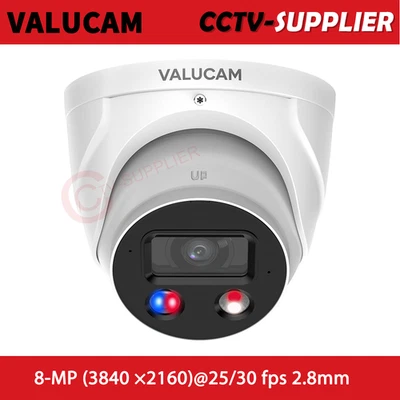 Valucam 8MP Active Alert Sound and Light Active Alarm AI 4K IP Camera 2way audio