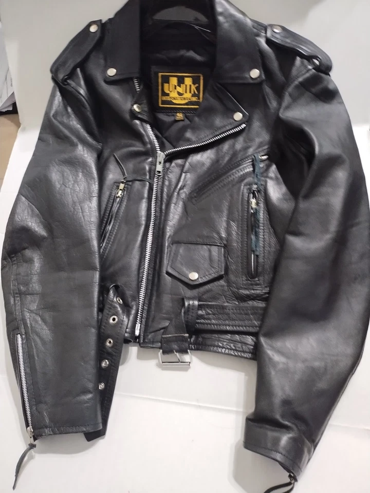  Кожаная мотоциклетная куртка UNIK размер 42 подкладка внутри - Изображение 1 из 4