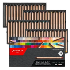 Caran d'Ache Luminance Set of 100 Colored Pencils + Blenders - Picture 1 of 1