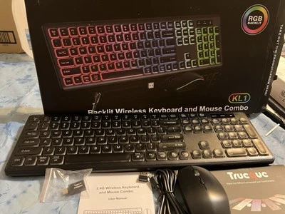 HAVIT HV-KB558CM Rainbow Backlit Gaming Keyboard and Mouse Combo  - Black - Image 1 of 2